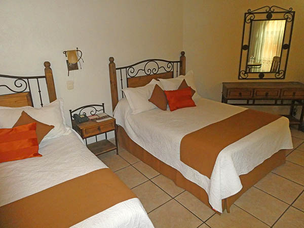 View of hotel room, Hotel de Cervantes, Atotonilco, Mexico