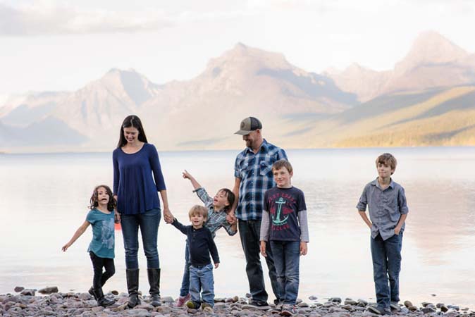 The Jillian Johnsrud Family at Glacier National Park
