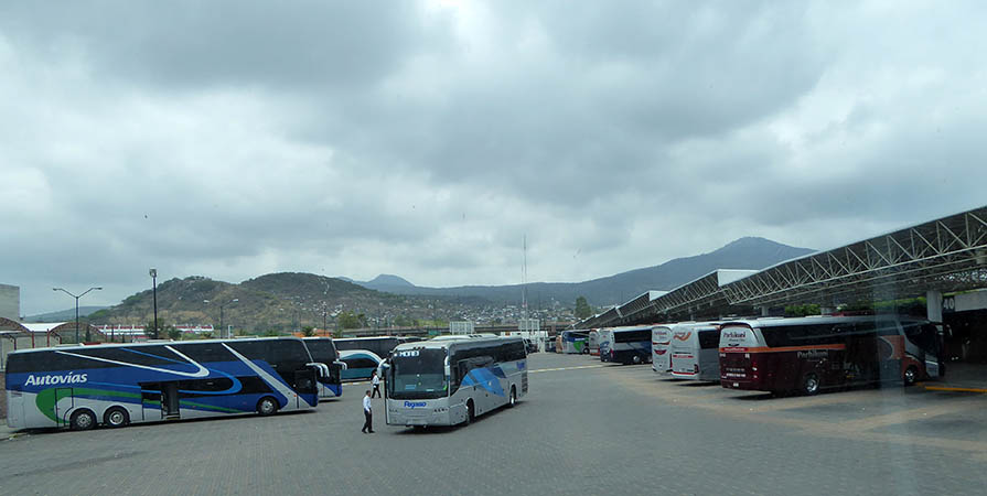 The beautiful, clean bus station in Morelia