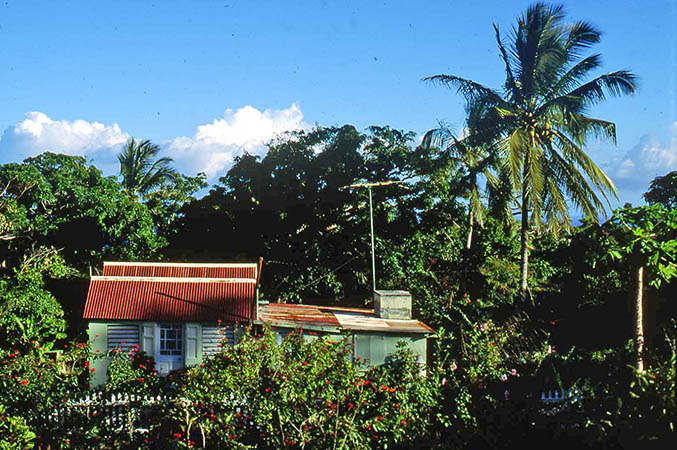 A typical Nevisian home, Nevis, West Indies