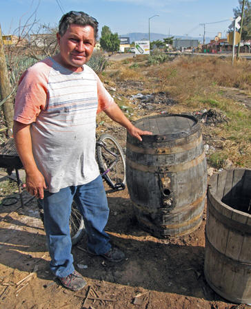 A barrel maker in Jalisco, Mexico
