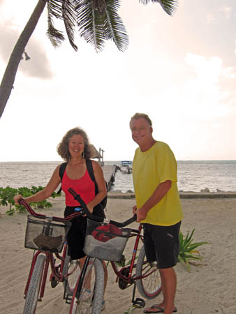 Biking on beaches in Belize