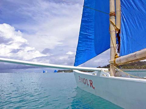 Sailing in Boracay, Philippines