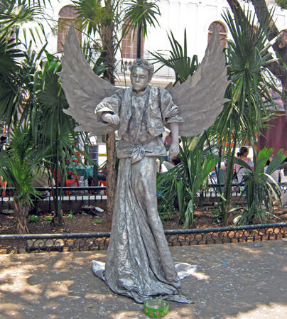 Silver mime angel