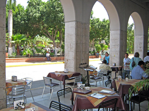 Today, cafes line the Main Plaza