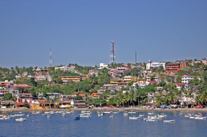 The city of Puerto Escondido, Mexico