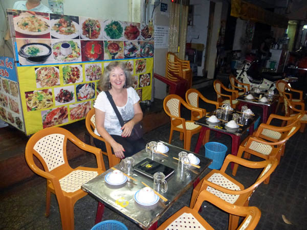 Dining on the street, Saigon, Vietnam